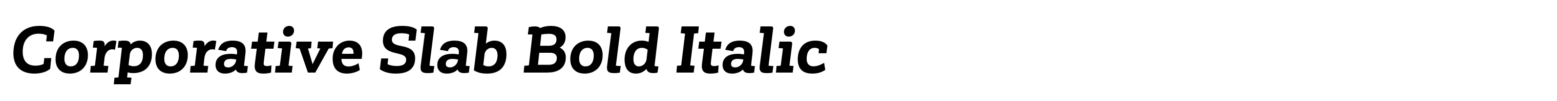 Corporative Slab Bold Italic